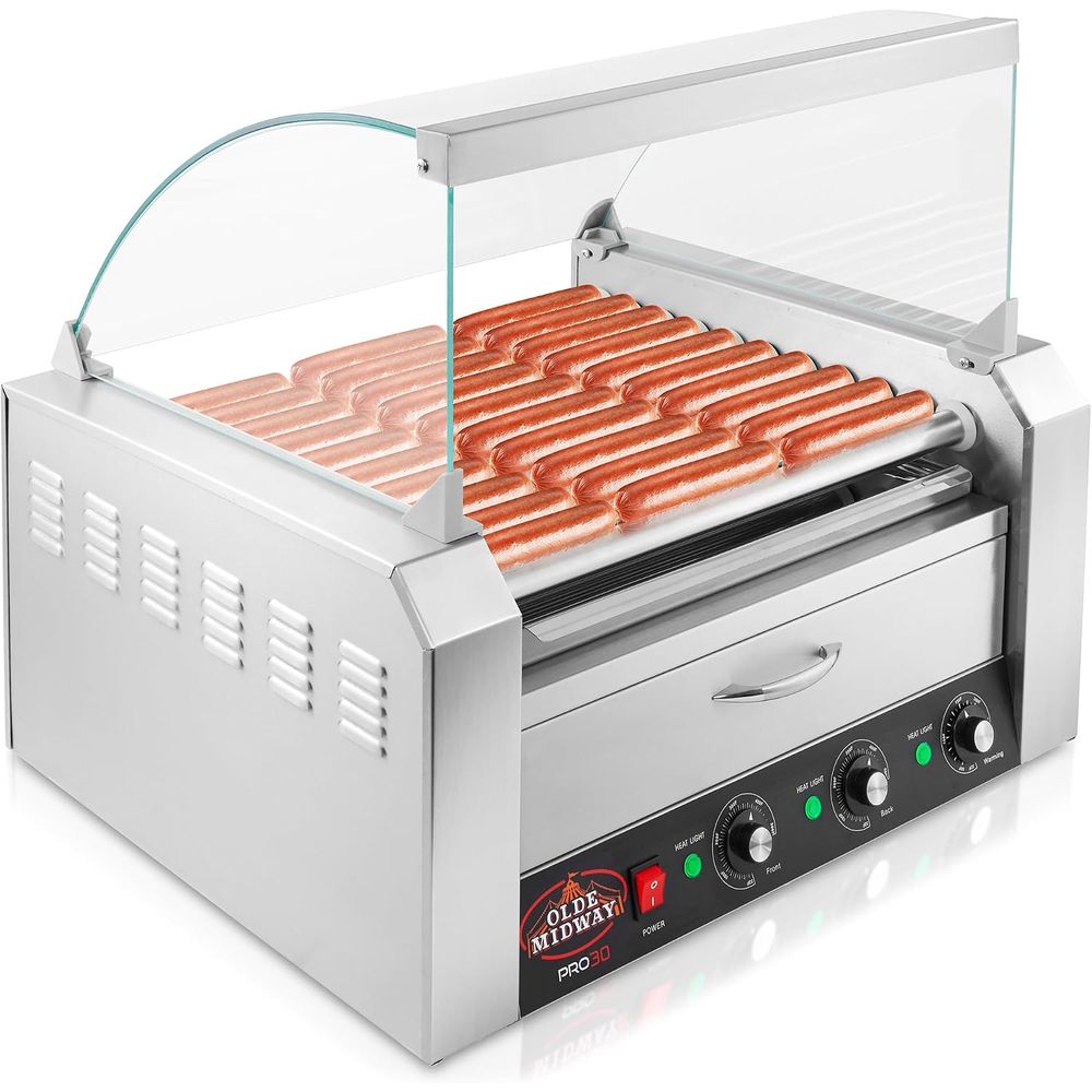 Hot Dog Roller Grill - Электрический гриль-коптильня Olde Way Electric 30