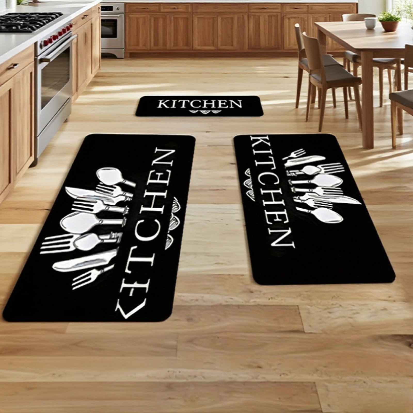 Kitchen Flooring Commercial - Длинный, нескользящий, плюшевый коврик с принтом
