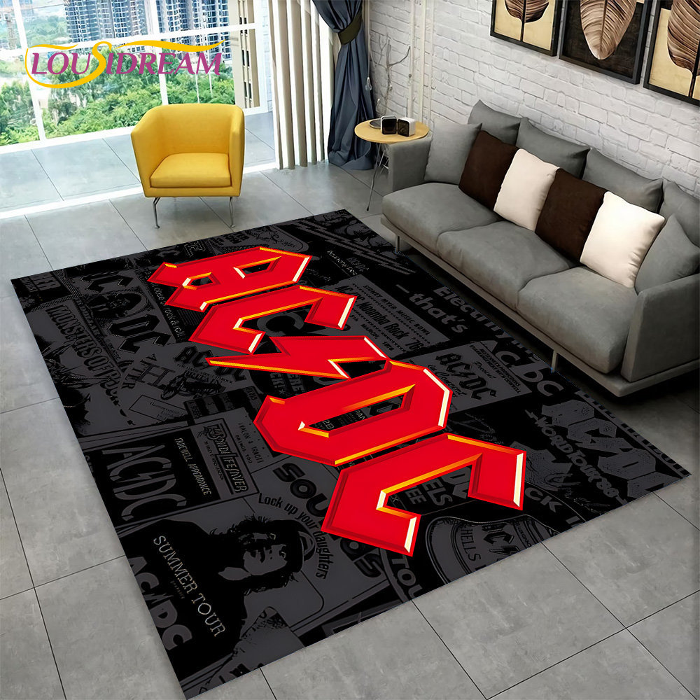 Kitchen Flooring Commercial - Большой ковер с изображением рок-группы AC/DC,