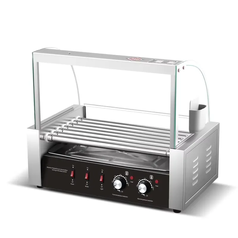 Hot Dog Roller Grill - Электрический гриль-роллер для хот-догов из нержавеющей