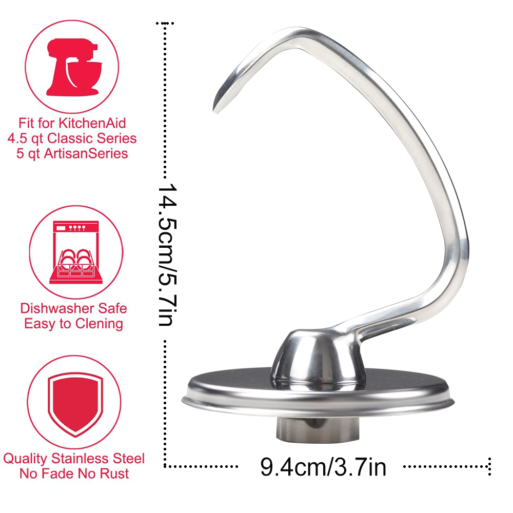 Крючок для теста из нержавеюще – обзор и цена Commercial Kitchen Aid Mixer