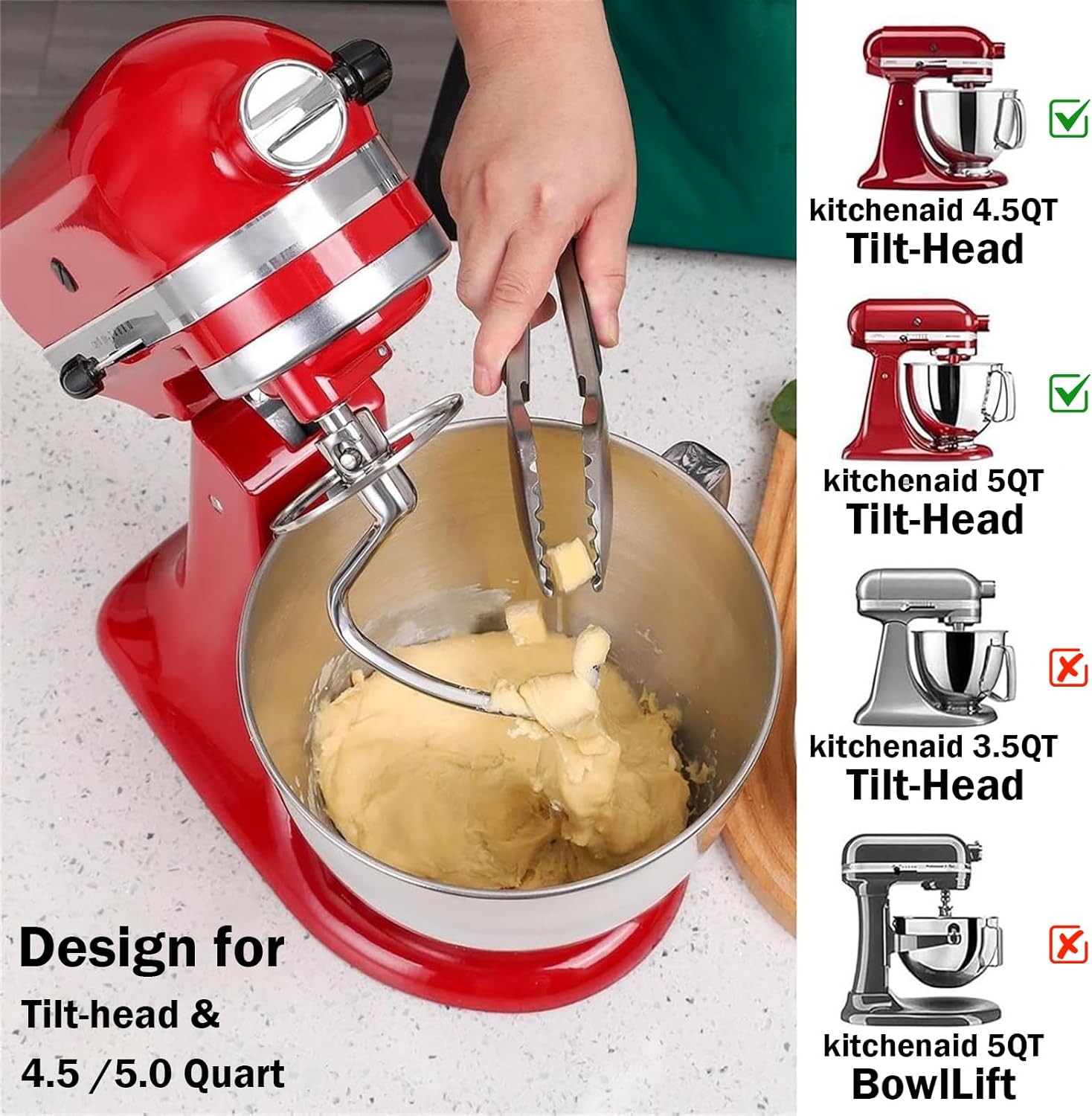 Нержавеющий крюк для теста с п – обзор и цена Commercial Kitchen Aid Mixer