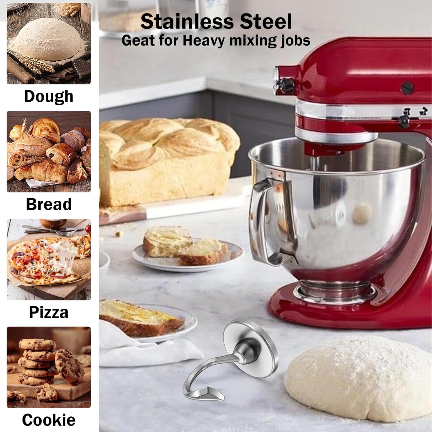 Нержавеющий крюк для теста с п – обзор и цена Commercial Kitchen Aid Mixer